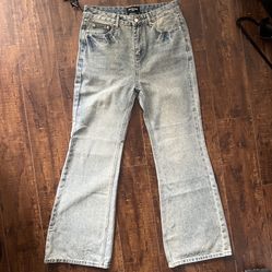 Balenciaga Flare bootcut denim lost tape Jeans