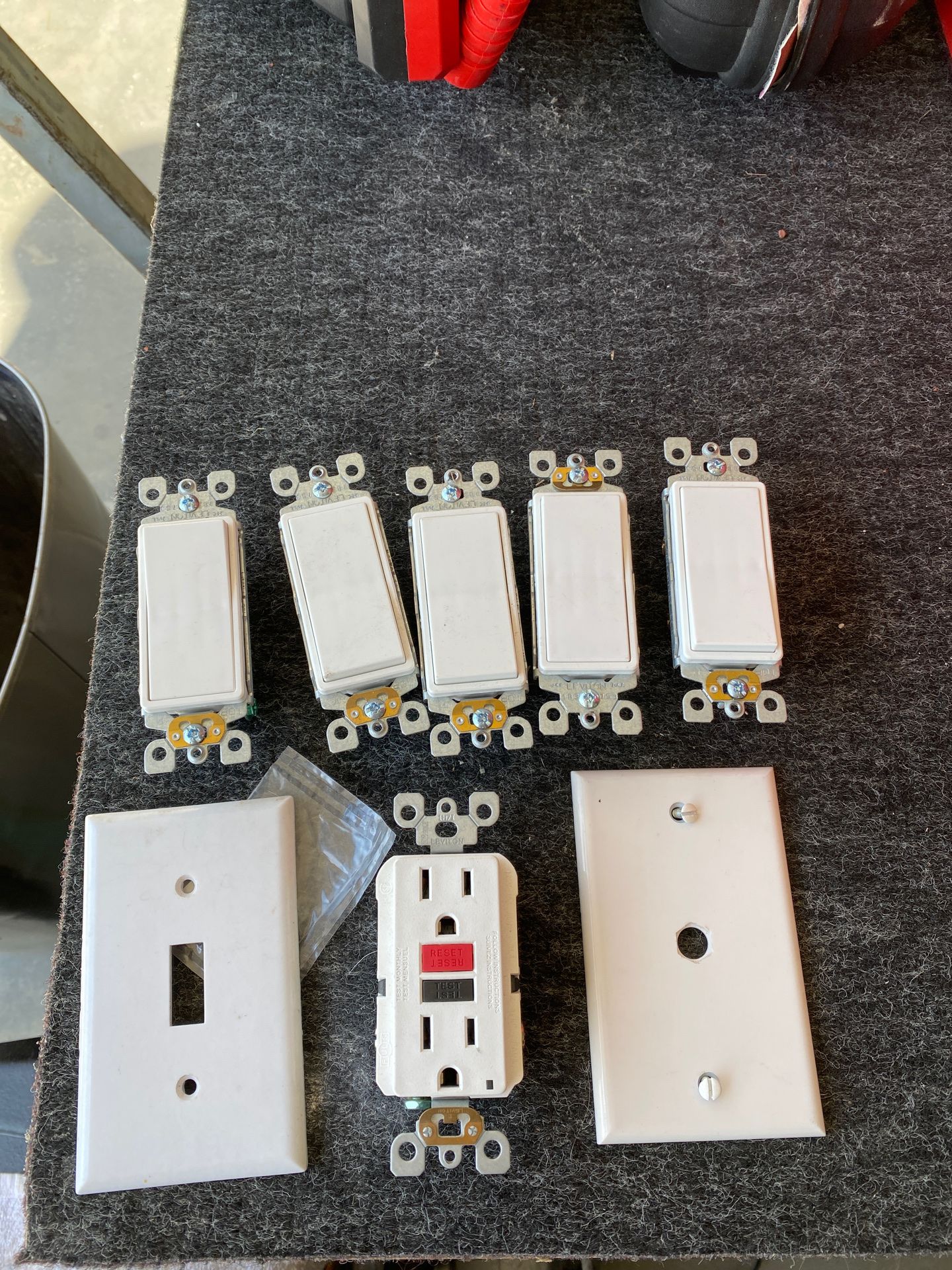 Plugs GFI and cover plates