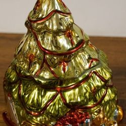 Christmas Story Tree Star Gift Cookie /candy JAR