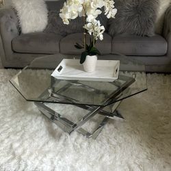 Glass Center Table and End Table