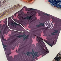Purple BAPE EE Shorts