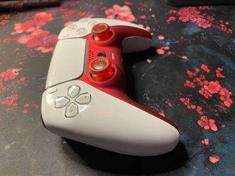 Custom PS5 DualSense Controller Red and White