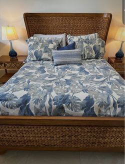 Woven Rattan King Bed Frame