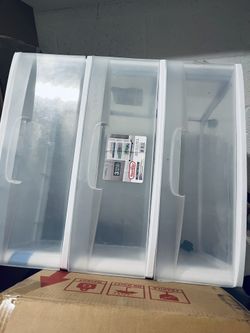 Plastic Storage Cabinets. $5 Each 