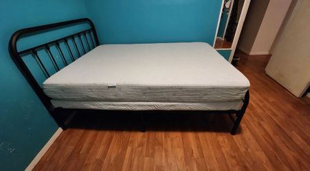 Black Metal Full Size Bed Frame, in Guest Bedroom