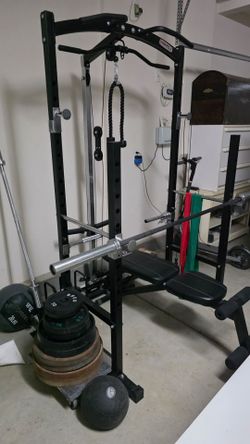 Marcy power squat rack with weights