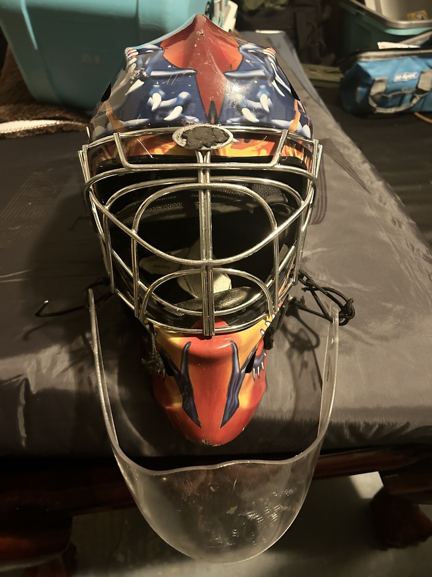 Itech Goalie Helmet And Neck Guard