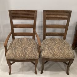 Six Mahogany Chairs 4/2captain In Good Condition Asking $675. Obo 