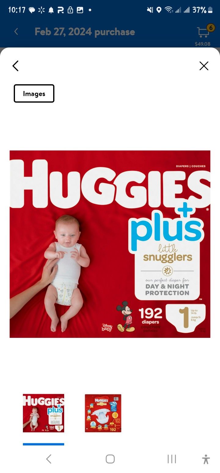 Huggies Little Snugglers Plus Diapers Size 1; 192-count New