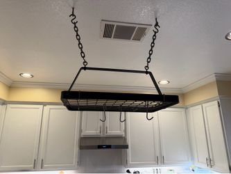 Ceiling hanging pot rack