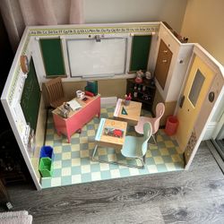 Dolls School Classroom Playset