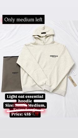 Light oat essentials hoodies
