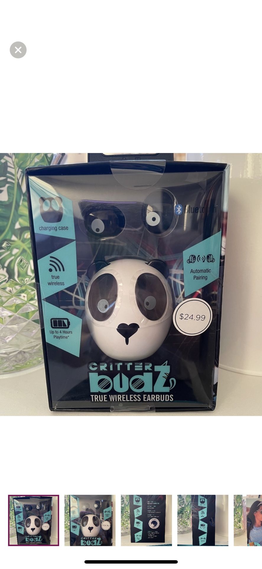 Critter True Wireless Earbuds For the Panda lover