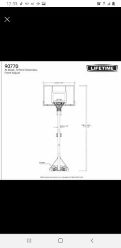 52" Lifetime Portal Basketball Hoop