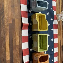 Ceramic train for potted plants