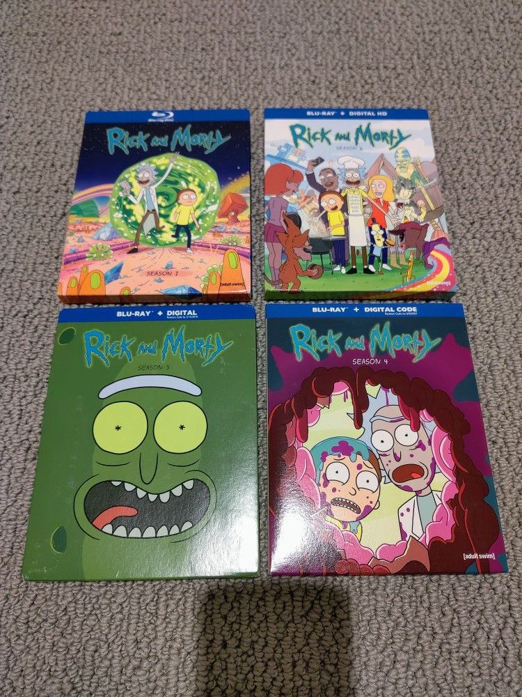 Rick And Morty Seasons 1 - 4 Blu-rays
