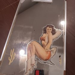Make Offer Old Sinclair Gas Station Pin Up Girl  Mirror 