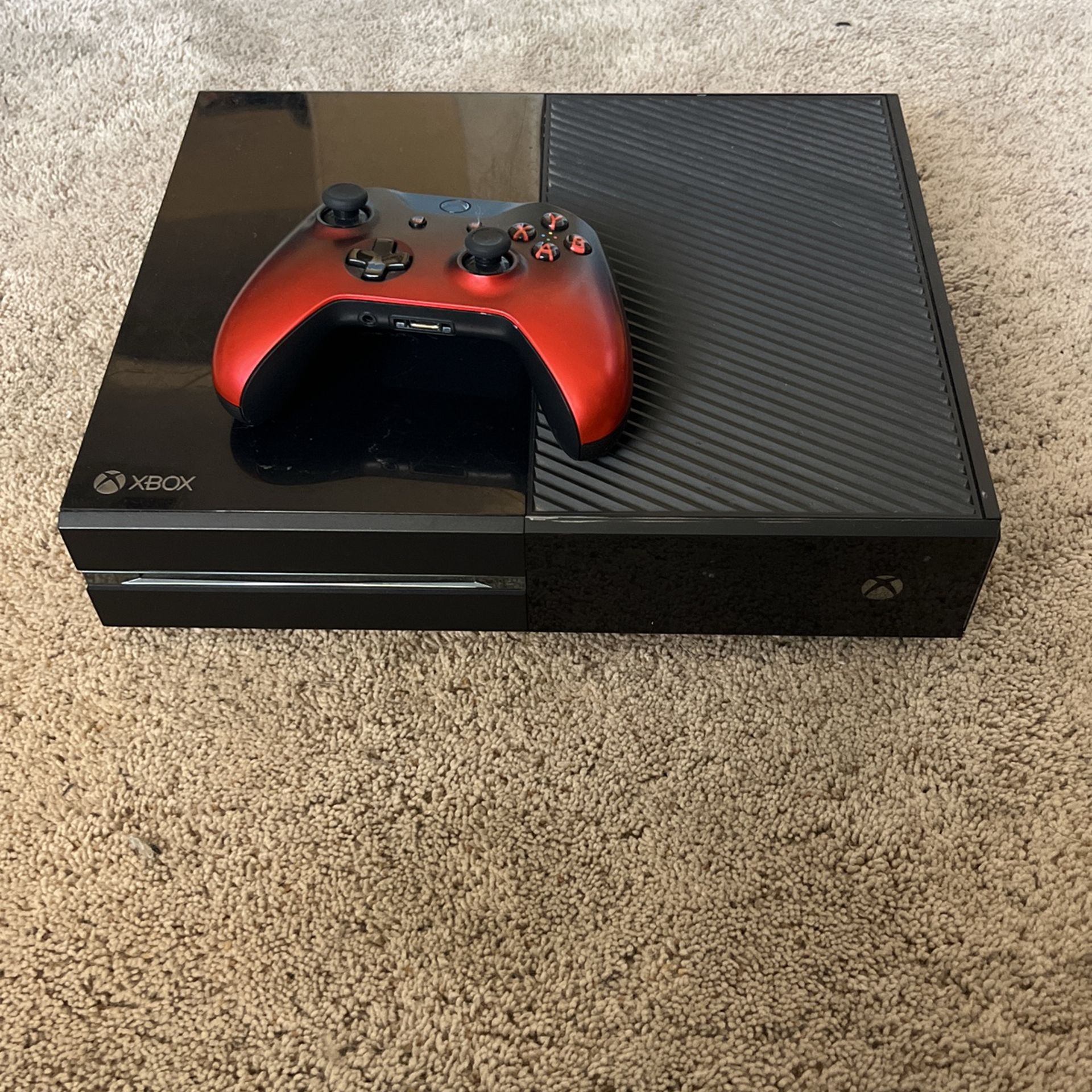 Xbox one with controller and power cable