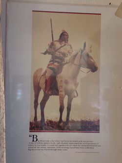 Blackfoot Warrior Native American Art Poster