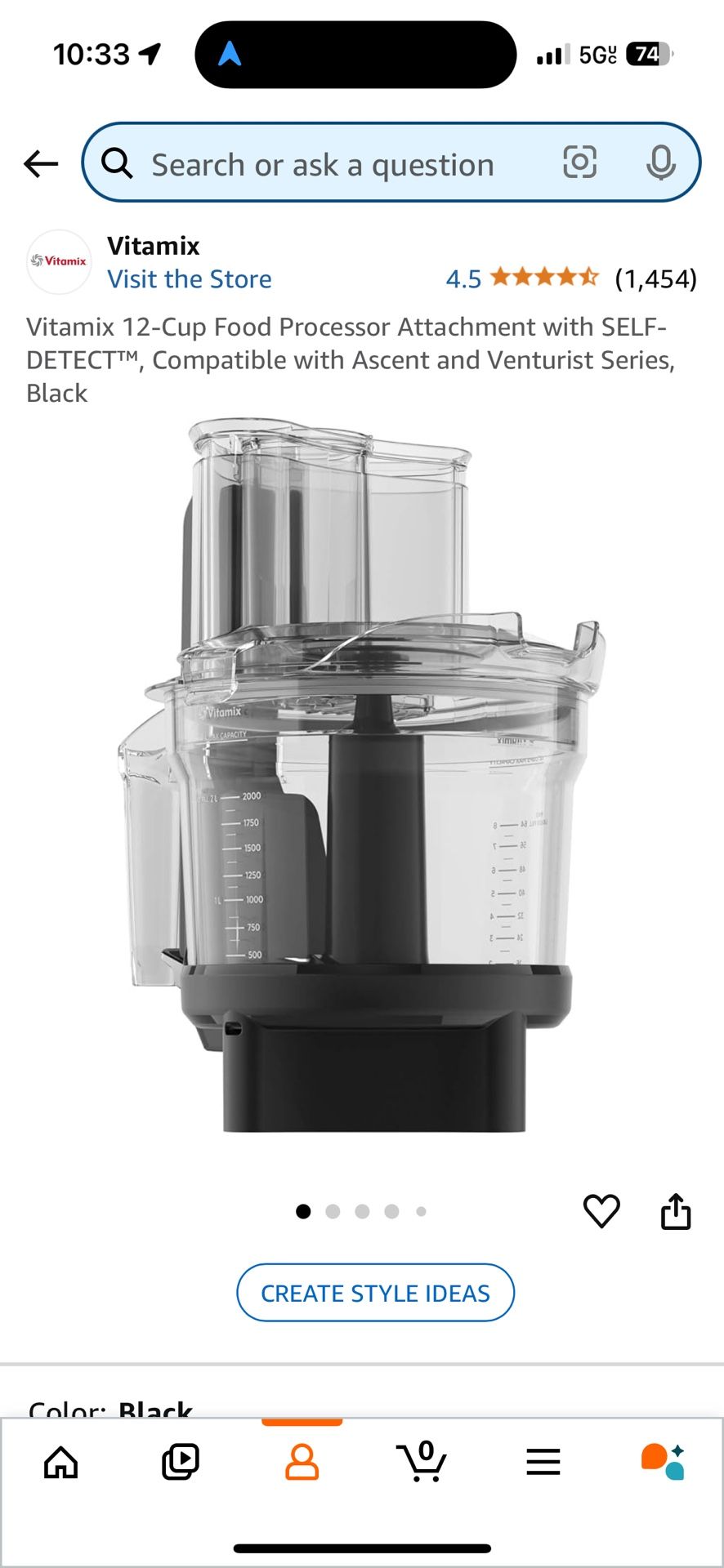 Vitamix 12 Cup Food Processor Attachment with SELF...