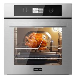 GASLAND 24 Inch Electric Wall Oven, ETL Certified 2.6 Cu.ft Built-in Oven, 11 Cooking Functions, 3D Heating, Convection Wall Oven with Rotisserie, Tou