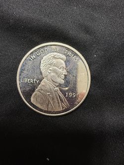 1990 One Ounce Silver Lincoln Round