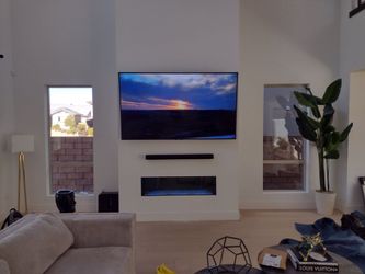 TV Mount, ceiling fans,  fireplace and cameras.