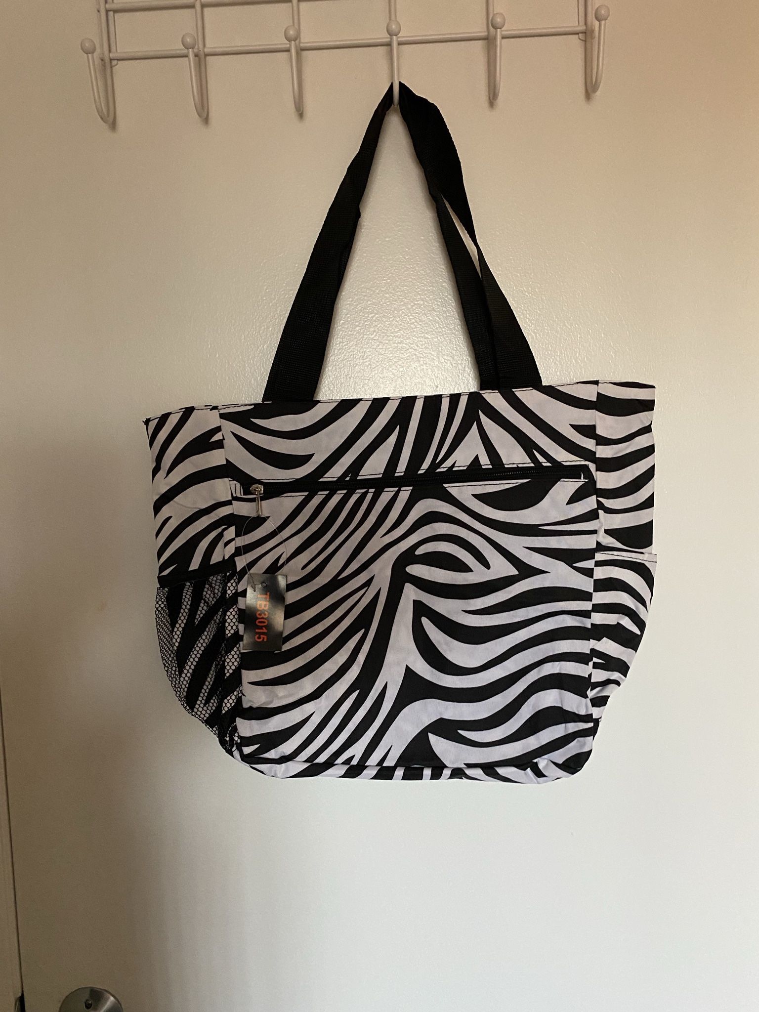 Zebra Print Heavy Duty Tote Bag