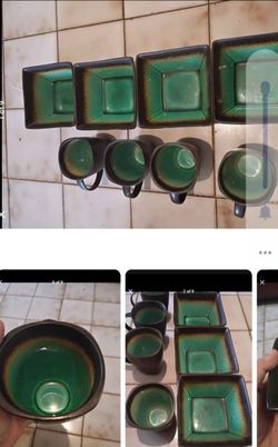 Garden jade bowls and mugs set new selling $20