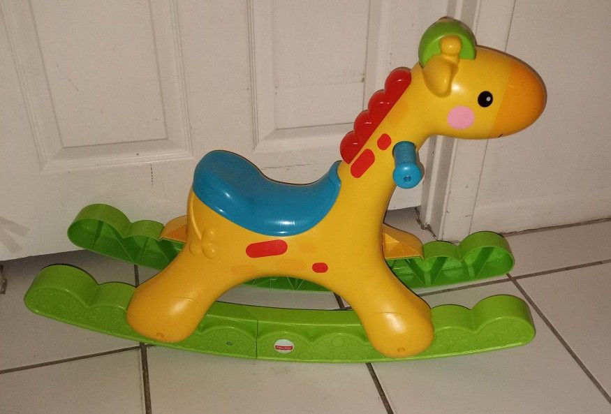 Fisher Price Rockin' Giraffe ride on rocker for toddler batteries included PRICE IS FIRM
