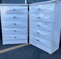 White 5 drawer set (( 2 piece