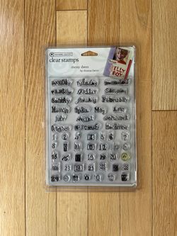 Autumn Leaves Clear Rubber Stamps “Messy Dates” By Rhonda Farrer 54 Stamps