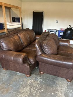 Leather Sofa & Love seat