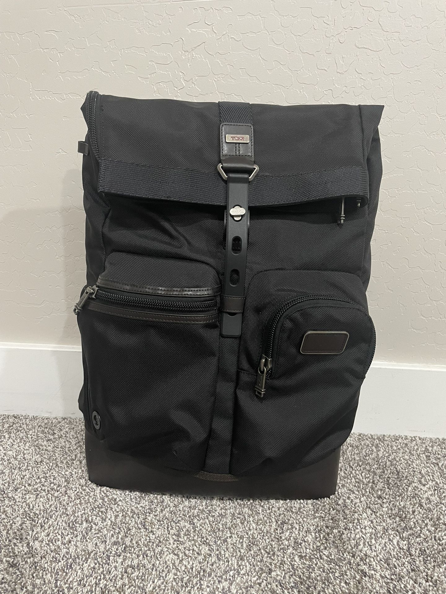 TUMI Alpha Bravo ‘Luke’ Brown Nylon Roll Top Backpack - 222388HK2