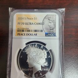 2024 S Peace Dollar $1 PF 70 Ultra Cameo NGC