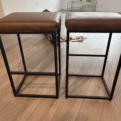 Brown Bar Stool Set