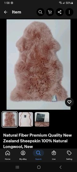 Sheepskin rug champagne pink