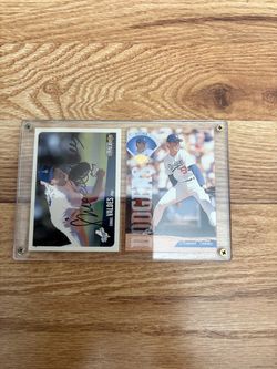 Ismael Valdes Los Angeles Dodgers Baseball Card Lot – 2 Cards + Protective Case
