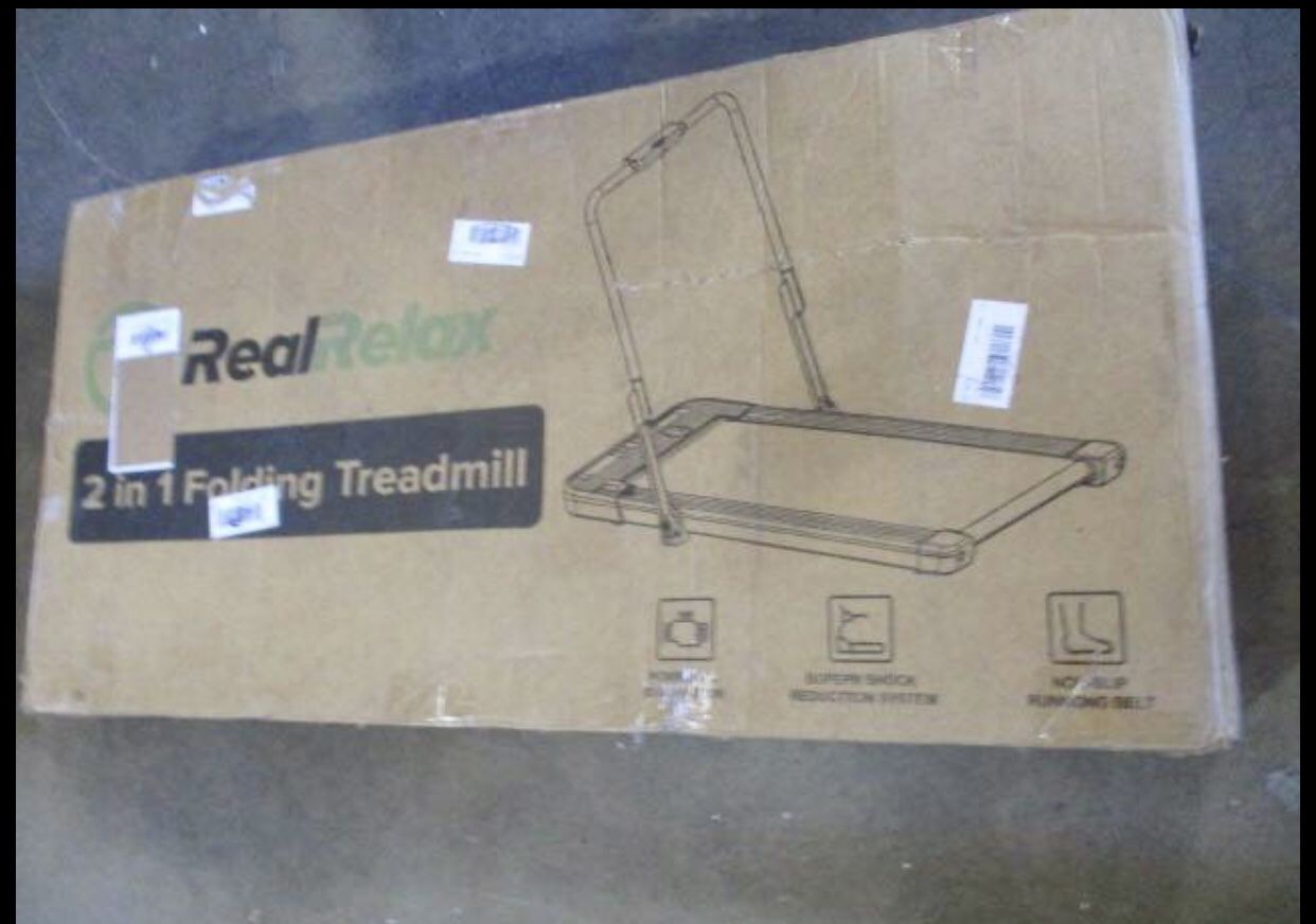 Real Relax 2-In-1 Folding Under Desk Treadmill 