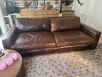 RH Maxwell Leather Couch