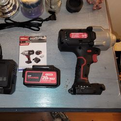 Brand New York Hyper Tough 1/2 Inch-Torque Cordless Impact Wrench  With Battery & Charger 