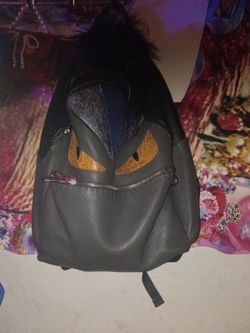 Fendi Monster Backpack with Fur Pompom