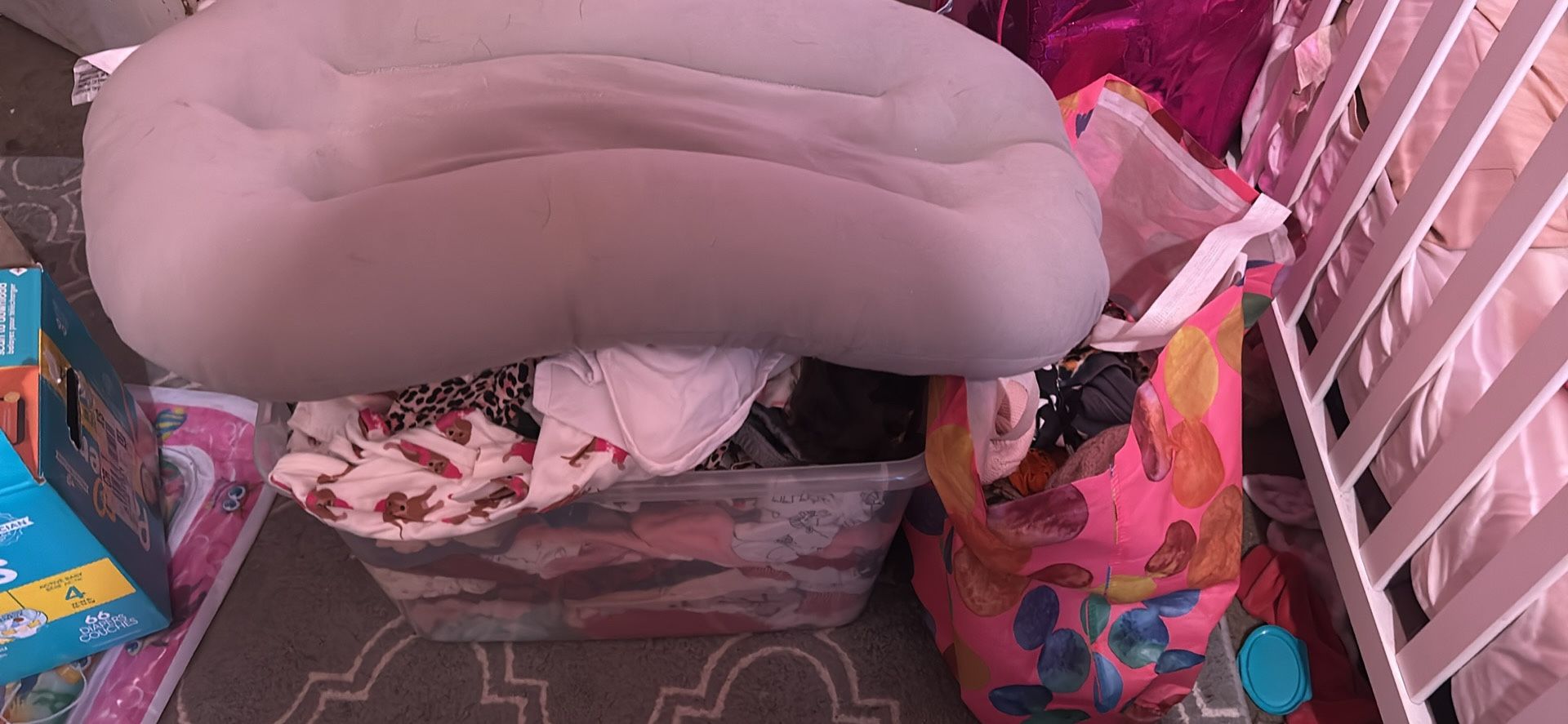 Lot Of Baby Clothes And Snuggle Me