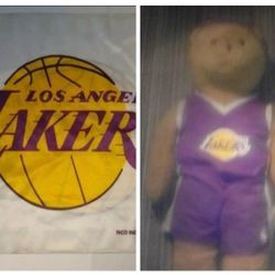 Los Angeles Lakers Teddy bear Lakers plush 4 feet