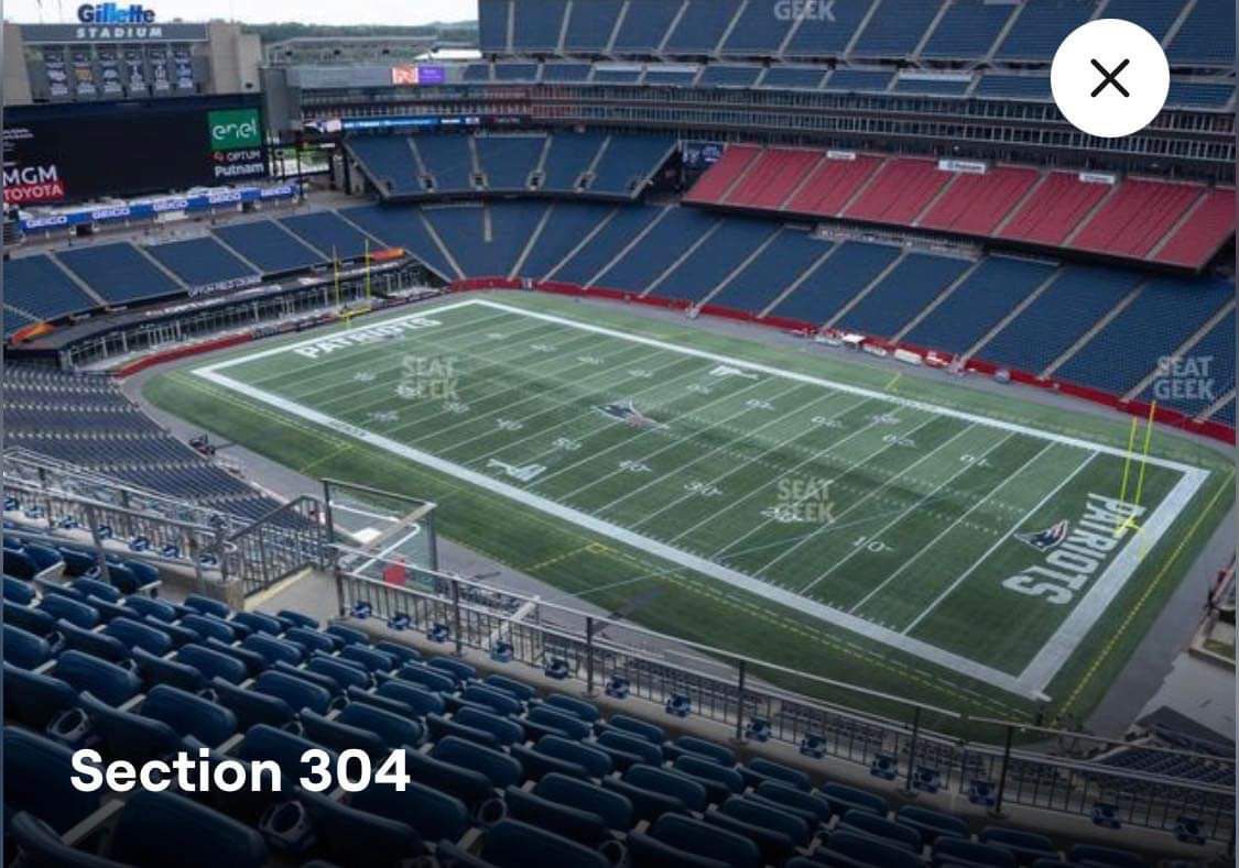 Two Tickets To Detroit Lions Vs New England Patriots Section 304 Row 16 From Season Ticket Holder Price Is Firm 