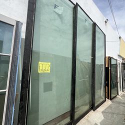 Panda Style Sistem Glass Doors 12’wX 13’ High Black 