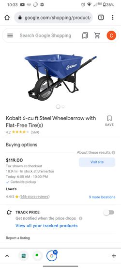 Kobalt WheelBarrow 6 Cu Ft