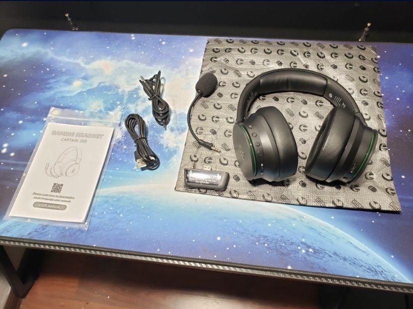 New RYR Wireless Gaming Headset for Xbox Series XIS, Xbox One, PS5, PS4, Mac, Bluetooth 5.3, 3D Surround Sound, Rotatable Earmuffs, Gaming Headphones