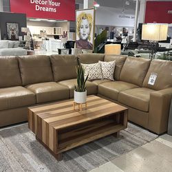 OM• $38 Initial • Brand New/) genuine leather sectional,brand new