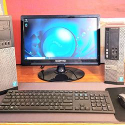 Full SetUp, Dell Optiplex 9020, All Sizes, Monitor, Keyboard, Mouse, 90 Day Warranty. $180-$220, Full Details In Post